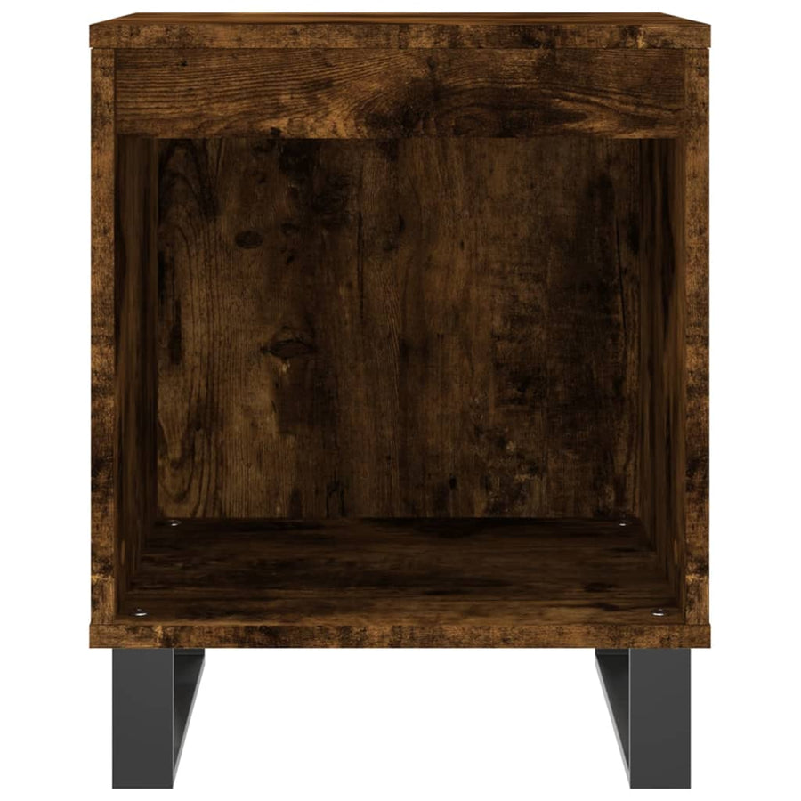 Nachtkastje 40X35X50 Cm Bewerkt Hout Kleurig 1 Gerookt eiken