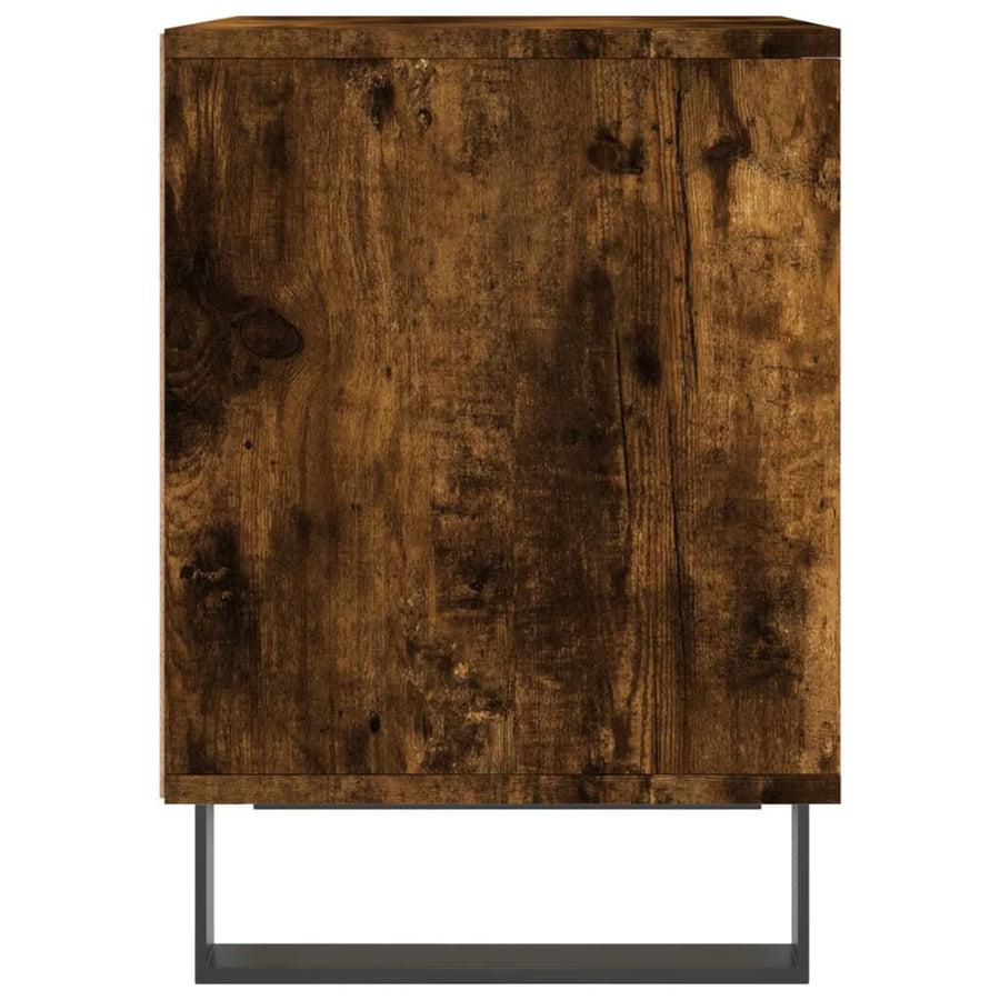 Nachtkastje 40X35X50 Cm Bewerkt Hout Kleurig 1 Gerookt eiken