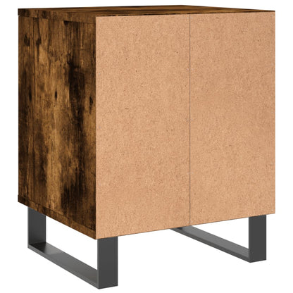 Nachtkastje 40X35X50 Cm Bewerkt Hout Kleurig 1 Gerookt eiken