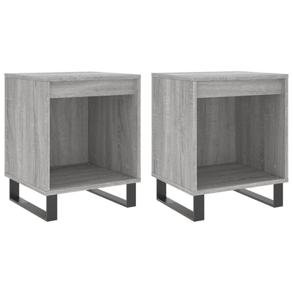 Nachtkastjes 2 St 40X35X50 Cm Bewerkt Hout Grijs Sonoma Eiken