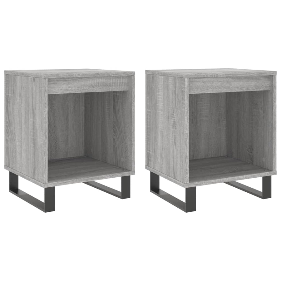 Nachtkastjes 2 St 40X35X50 Cm Bewerkt Hout Grijs Sonoma Eiken