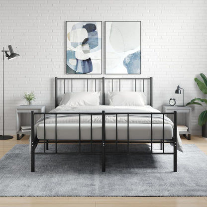 Nachtkastjes 2 St 40X35X50 Cm Bewerkt Hout Grijs Sonoma Eiken