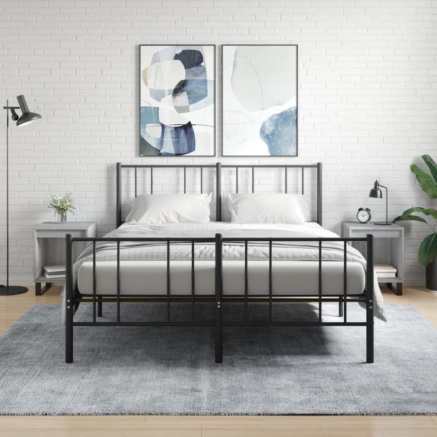 Nachtkastjes 2 St 40X35X50 Cm Bewerkt Hout Grijs Sonoma Eiken