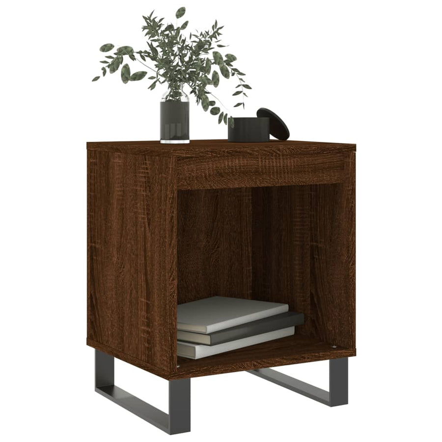 Nachtkastjes 2 St 40X35X50 Cm Bewerkt Hout Bruin Eikenkleur