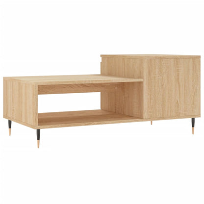 Salontafel 100x50x45 cm bewerkt hout sonoma eikenkleurig