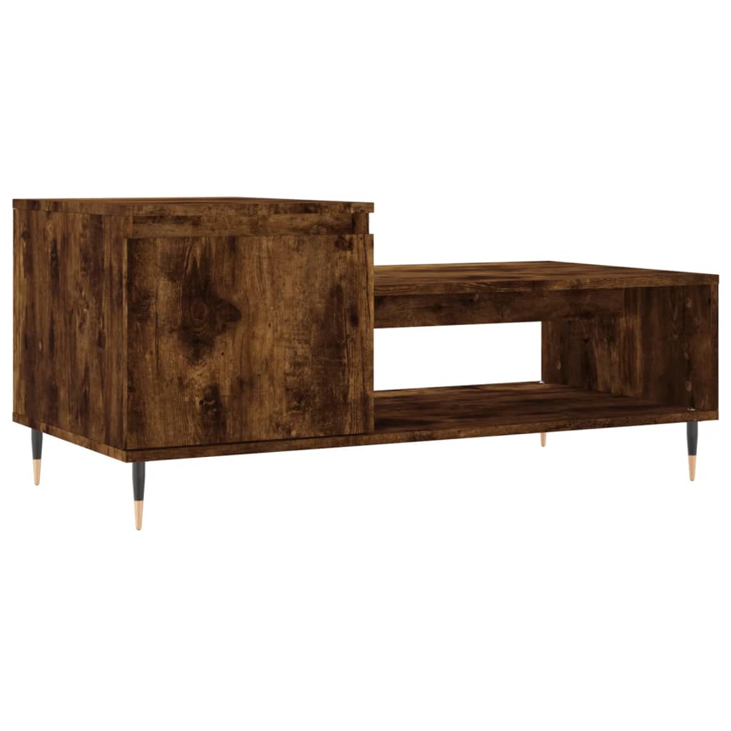Salontafel 00X50X45 Cm Bewerkt Hout Kleurig Gerookt eiken