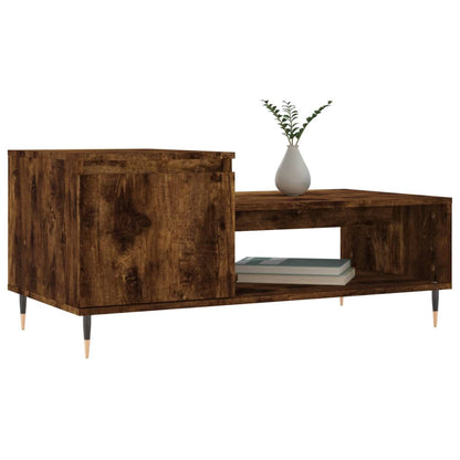 Salontafel 00X50X45 Cm Bewerkt Hout Kleurig Gerookt eiken