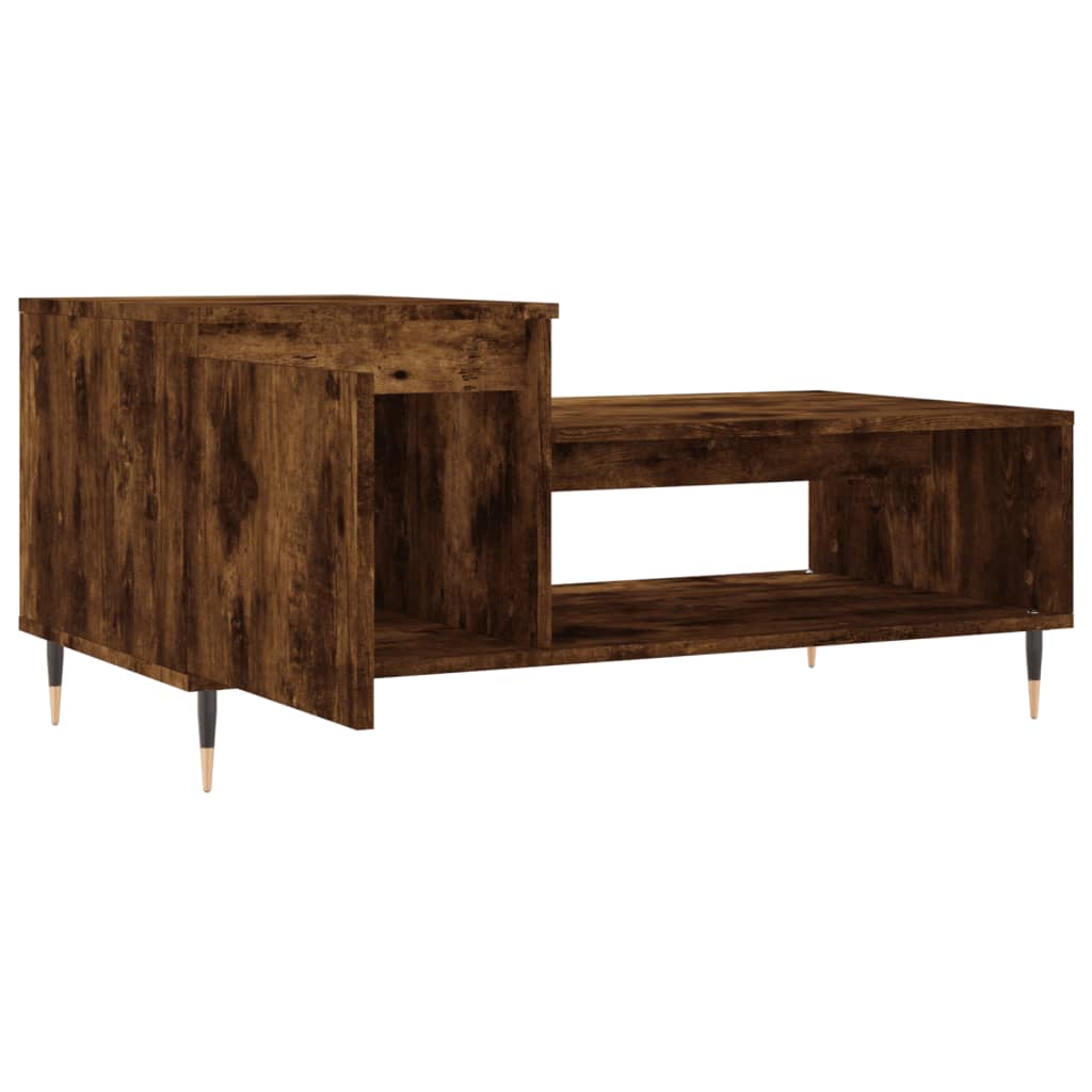 Salontafel 00X50X45 Cm Bewerkt Hout Kleurig Gerookt eiken