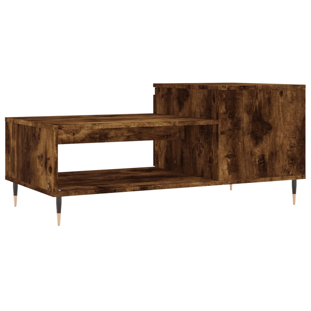 Salontafel 00X50X45 Cm Bewerkt Hout Kleurig Gerookt eiken