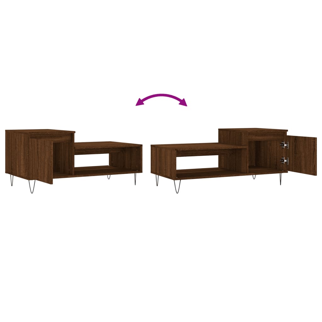 Salontafel 00X50X45 Cm Bewerkt Hout Bruineiken