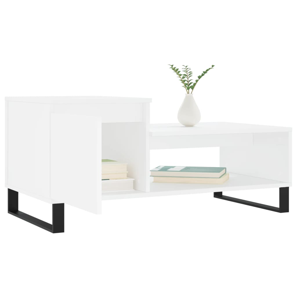Salontafel 00X50X45 Cm Bewerkt Hout Wit