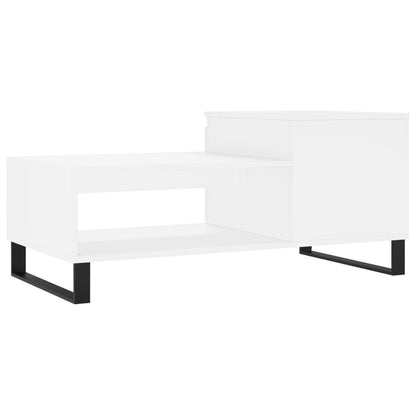 Salontafel 00X50X45 Cm Bewerkt Hout Wit
