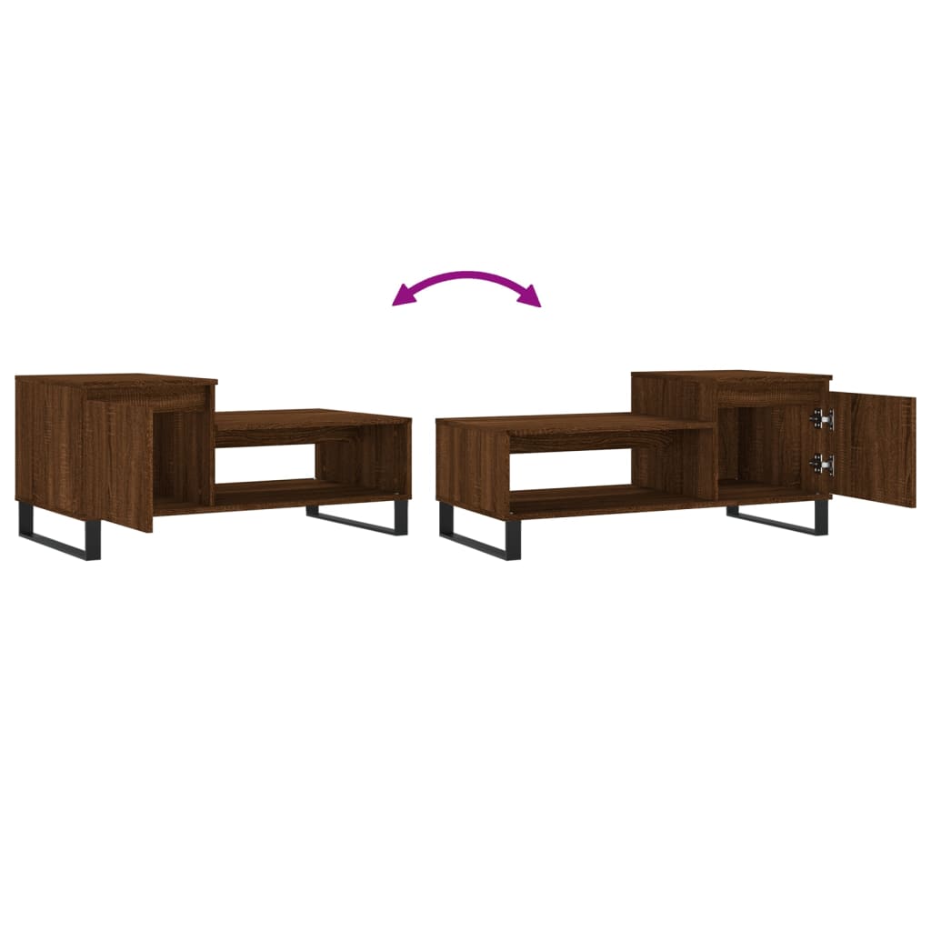 Salontafel 00X50X45 Cm Bewerkt Hout Bruineiken