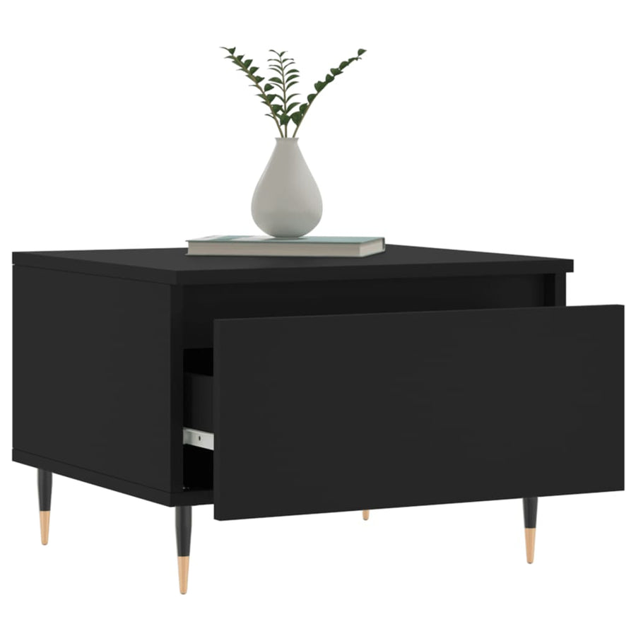 Salontafels 50X46X35 Cm Bewerkt Hout 2 Zwart