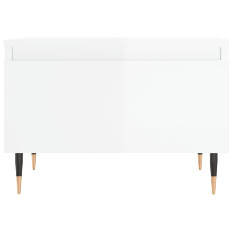 Salontafels 50X46X35 Cm Bewerkt Hout 2 Hoogglans wit