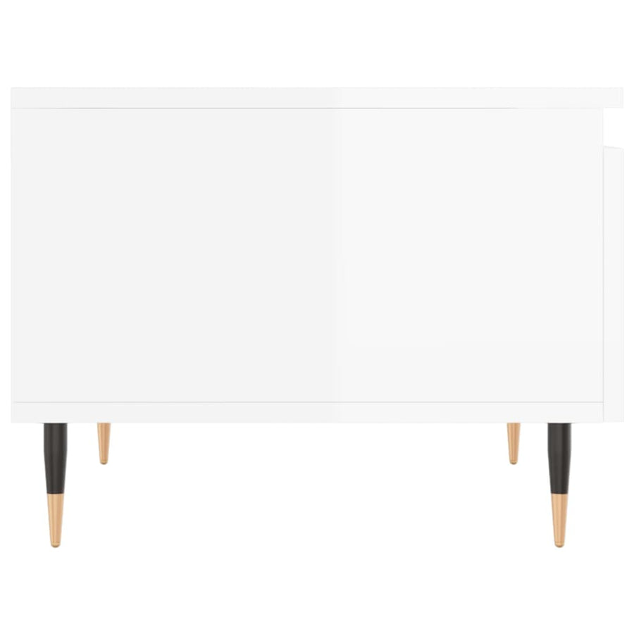 Salontafels 50X46X35 Cm Bewerkt Hout 2 Hoogglans wit