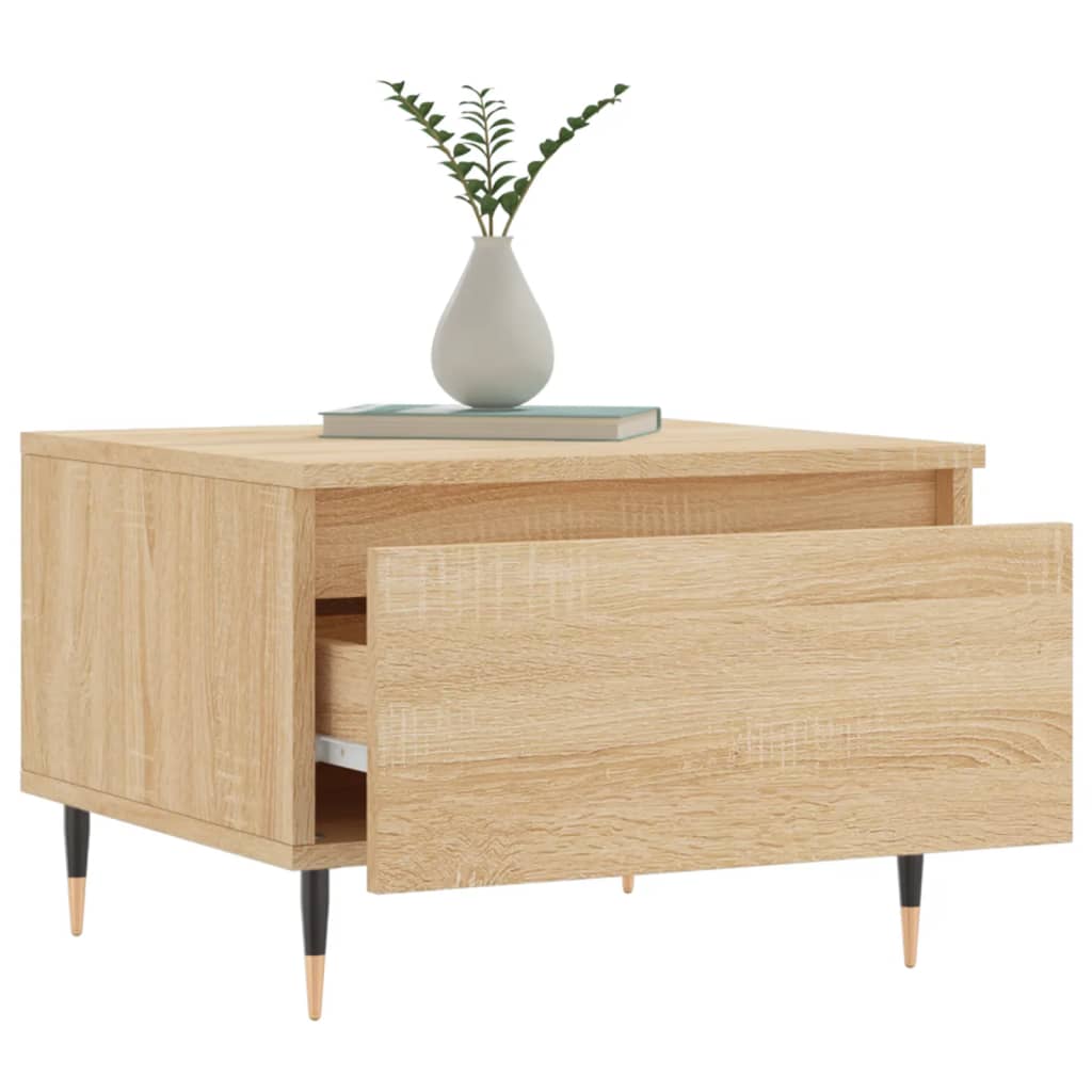 Salontafels 50X46X35 Cm Bewerkt Hout Kleurig 2 Sonoma eiken