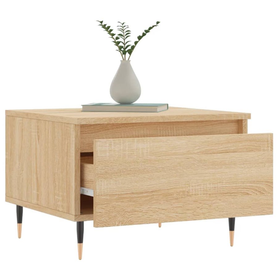 Salontafels 50X46X35 Cm Bewerkt Hout Kleurig 2 Sonoma eiken