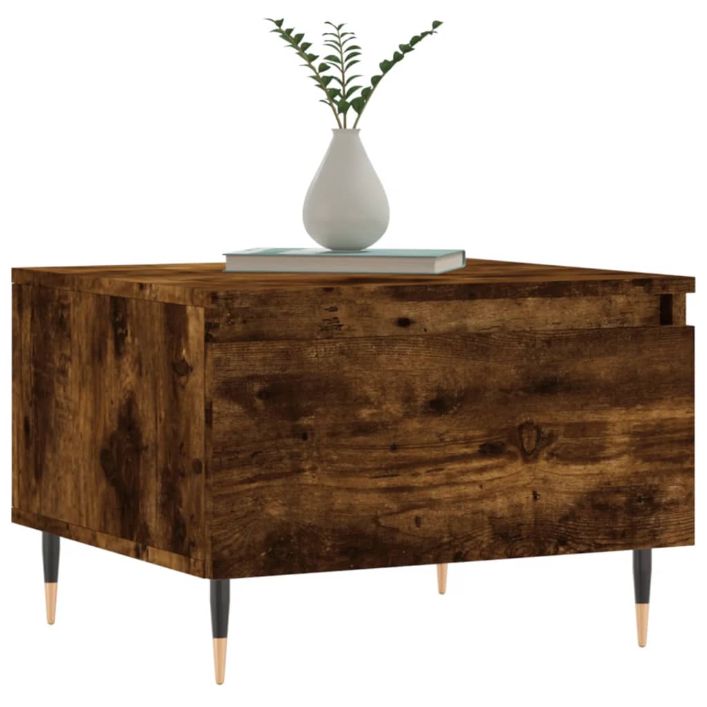 Salontafels 50X46X35 Cm Bewerkt Hout Kleurig 2 Gerookt eiken