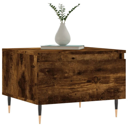 Salontafels 50X46X35 Cm Bewerkt Hout Kleurig 2 Gerookt eiken