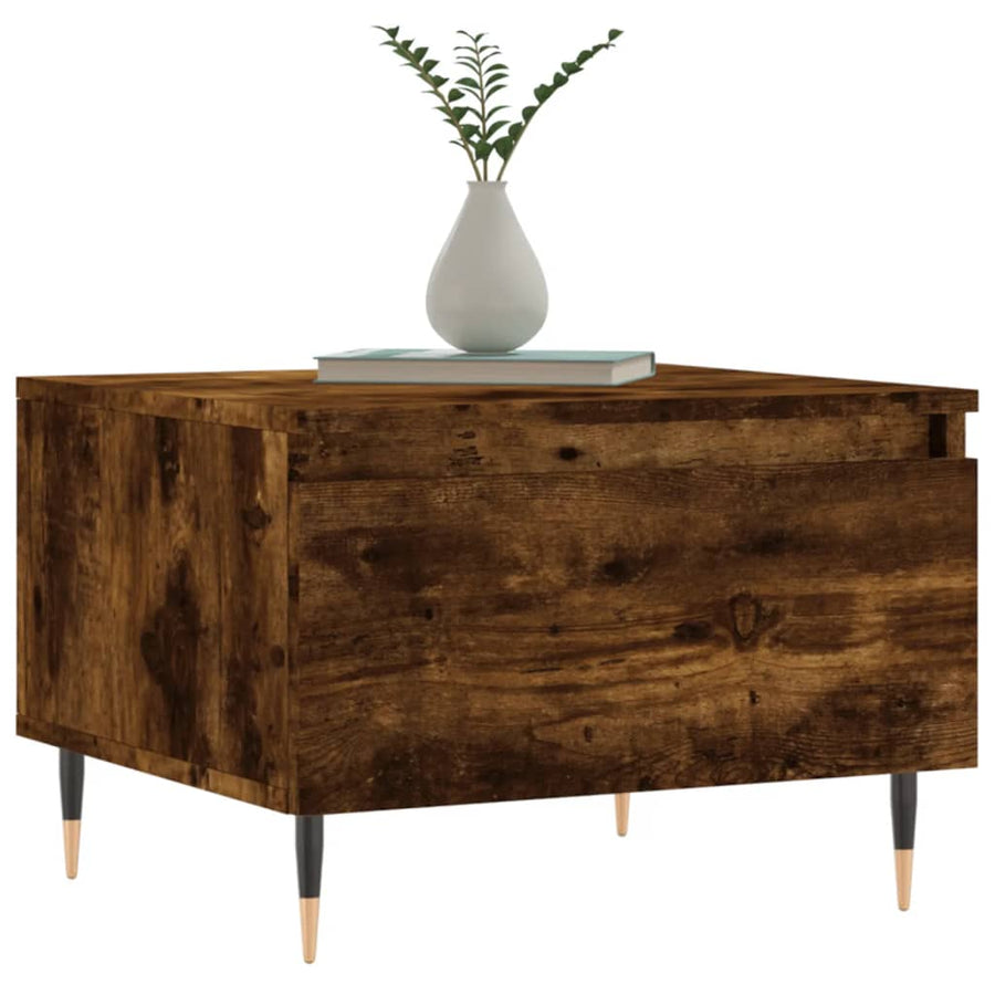 Salontafels 50X46X35 Cm Bewerkt Hout Kleurig 2 Gerookt eiken