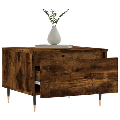 Salontafels 50X46X35 Cm Bewerkt Hout Kleurig 2 Gerookt eiken