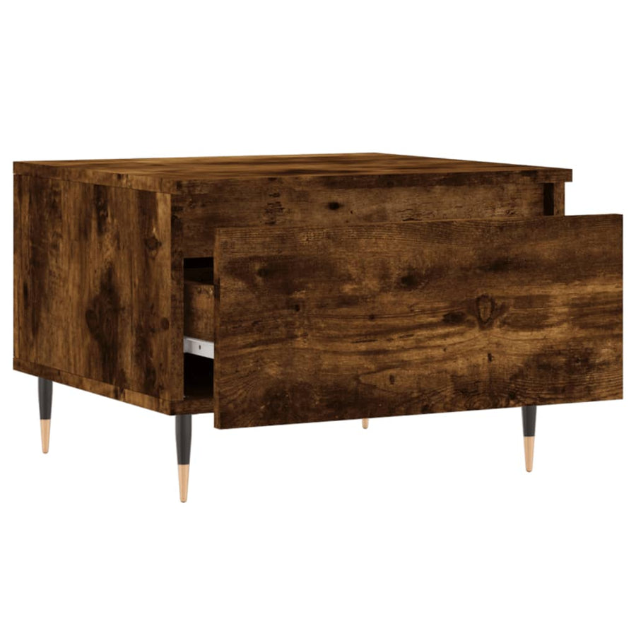 Salontafels 50X46X35 Cm Bewerkt Hout Kleurig 2 Gerookt eiken
