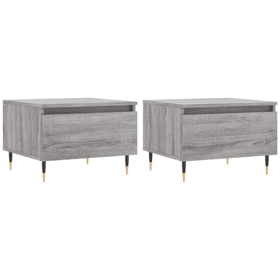 Salontafels 50X46X35 Cm Bewerkt Hout Eiken 2 Grijs sonoma