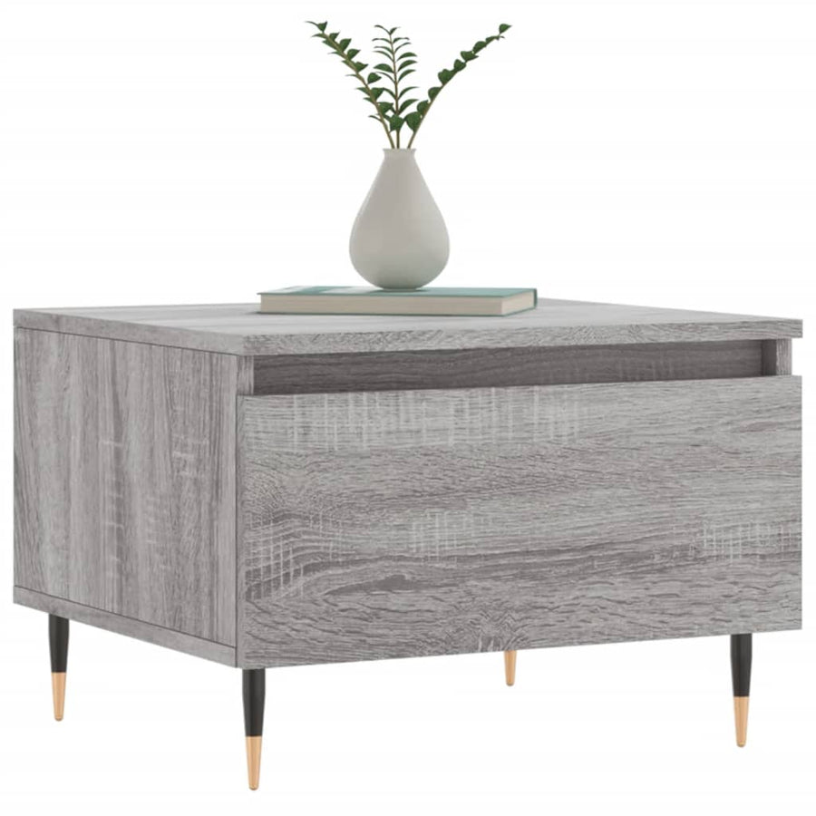 Salontafels 50X46X35 Cm Bewerkt Hout Eiken 2 Grijs sonoma