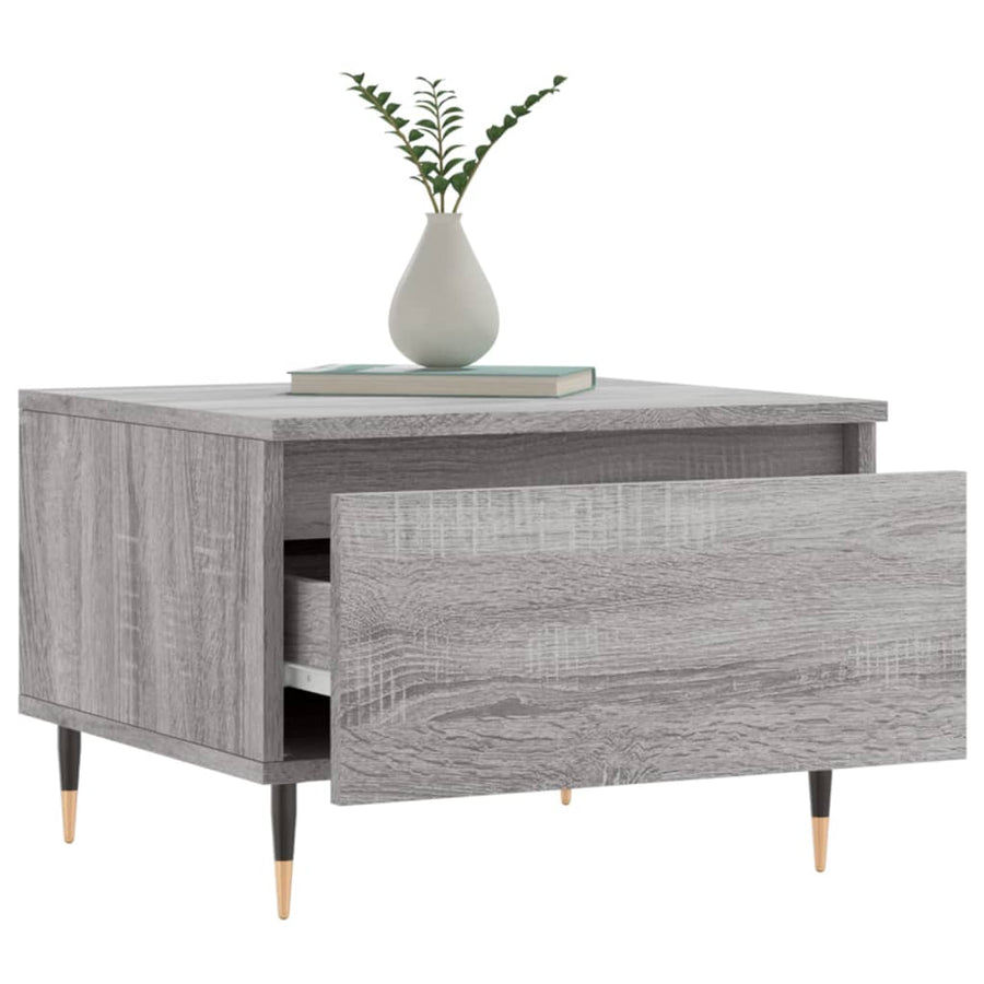 Salontafels 50X46X35 Cm Bewerkt Hout Eiken 2 Grijs sonoma