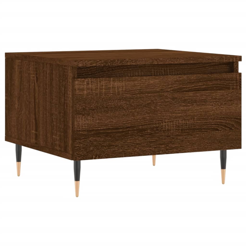 Salontafels 50X46X35 Cm Bewerkt Hout 2 bruin eikenkleur