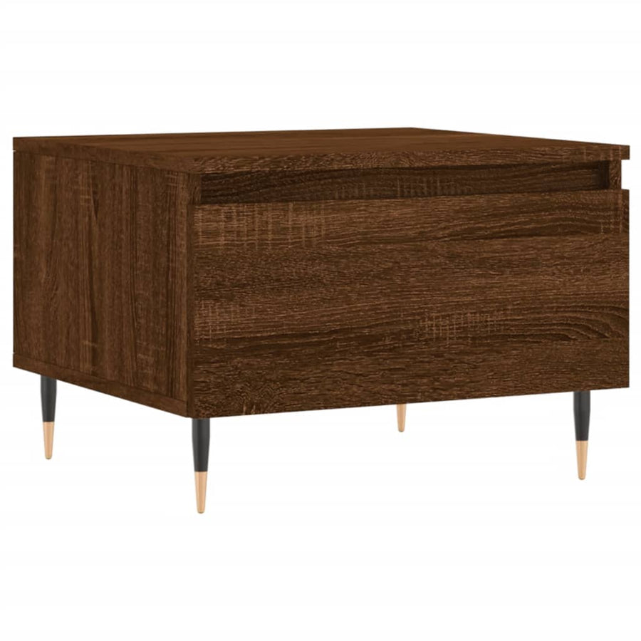 Salontafels 50X46X35 Cm Bewerkt Hout 2 bruin eikenkleur