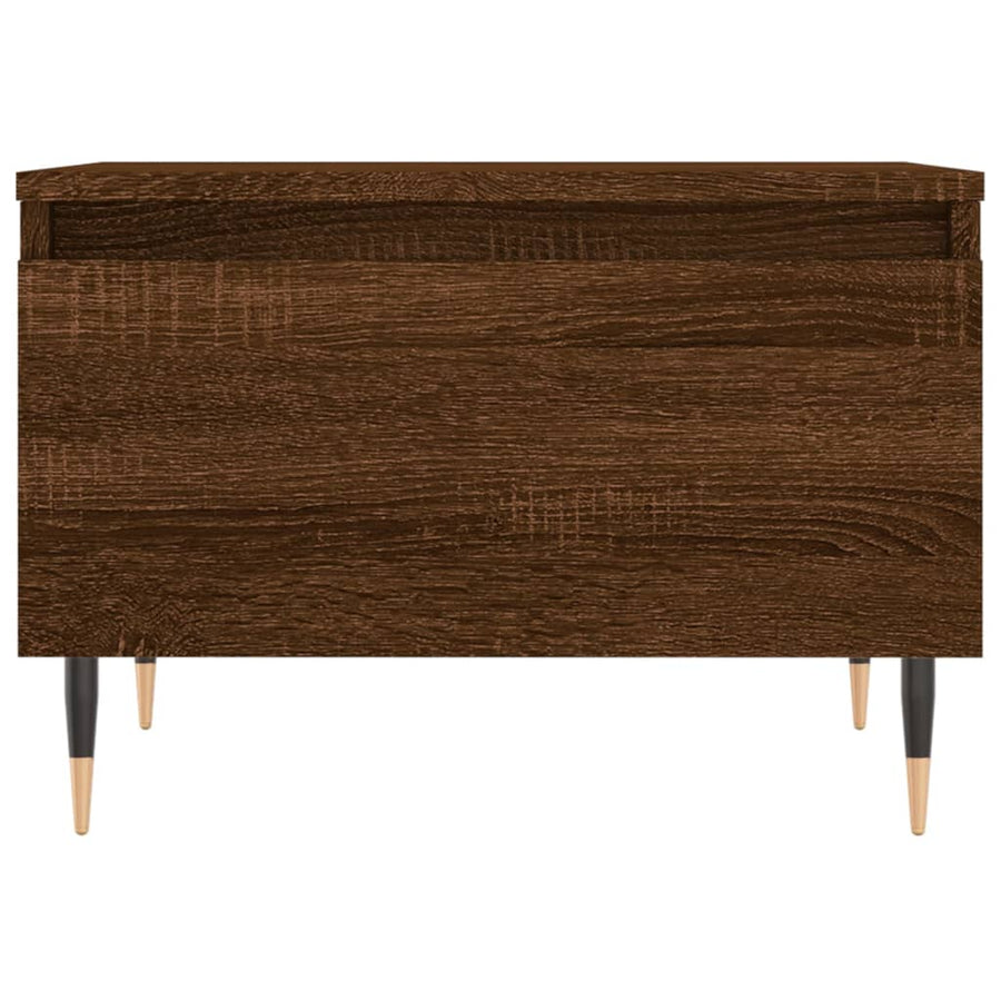 Salontafels 50X46X35 Cm Bewerkt Hout 2 bruin eikenkleur