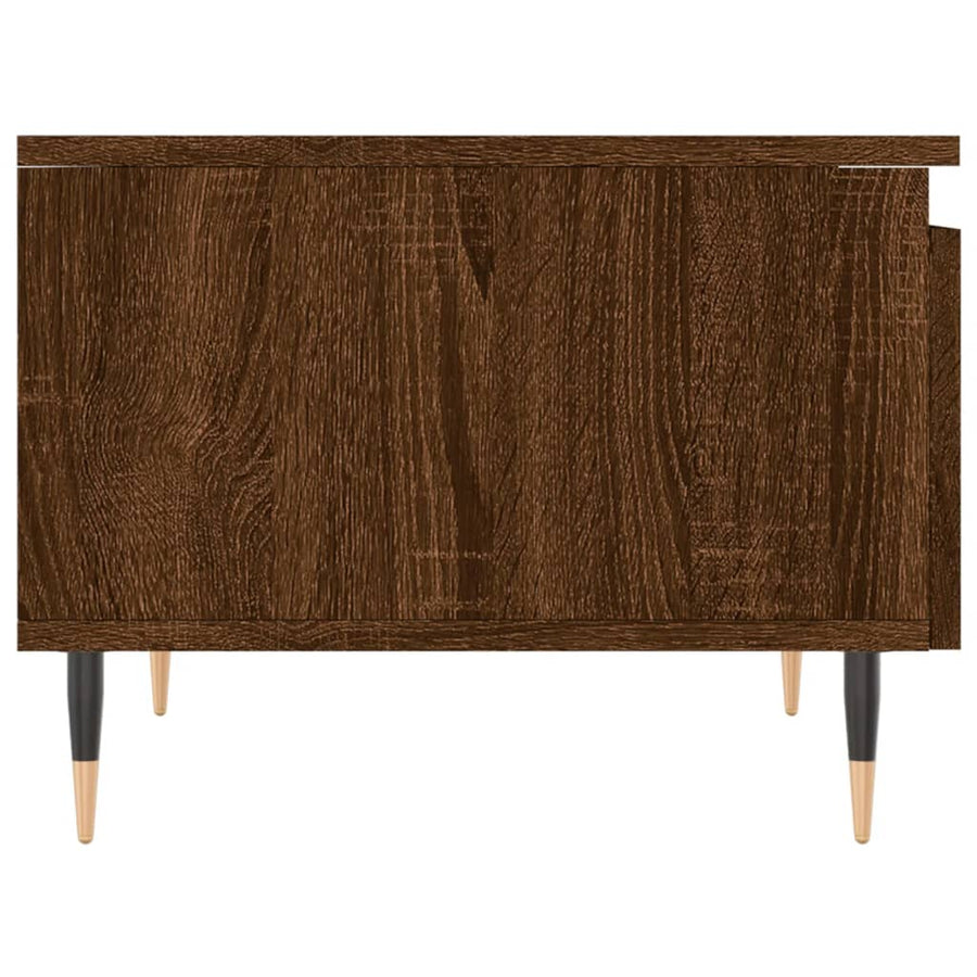 Salontafels 50X46X35 Cm Bewerkt Hout 2 bruin eikenkleur