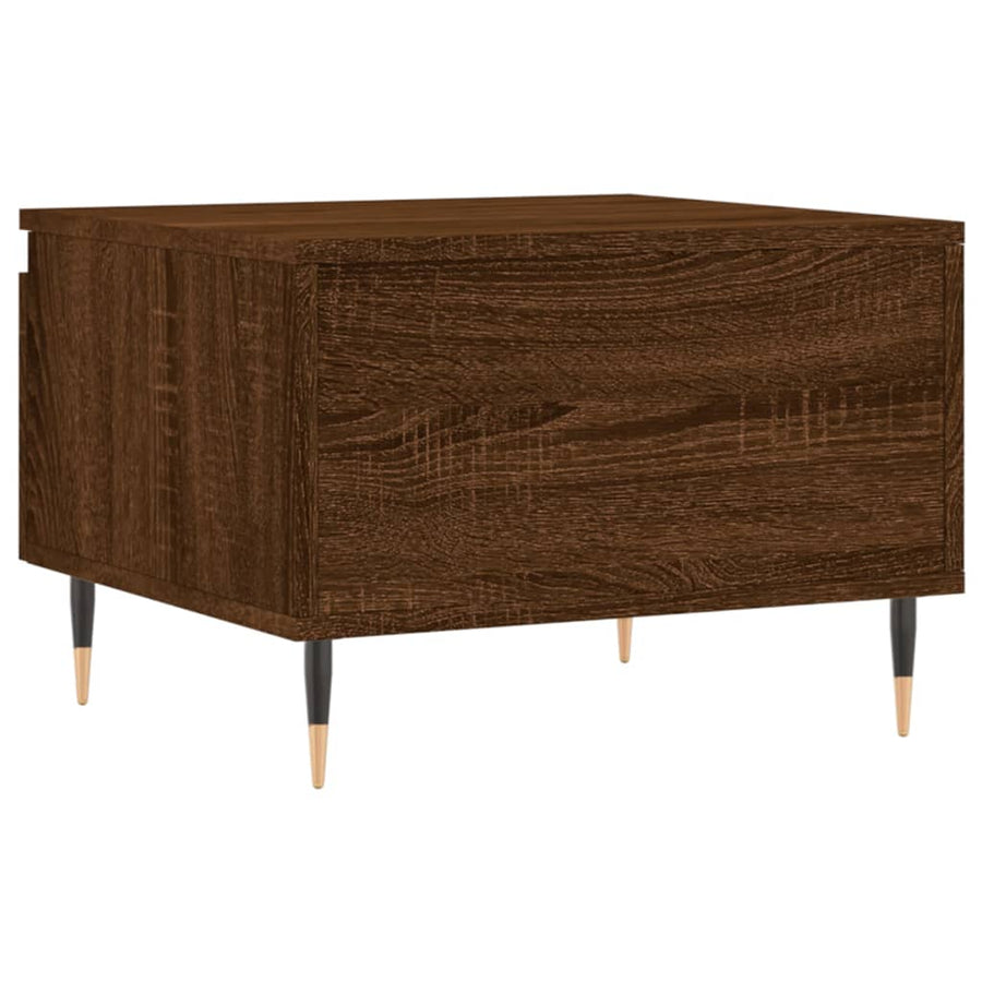 Salontafels 50X46X35 Cm Bewerkt Hout 2 bruin eikenkleur