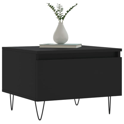 Salontafels 50X46X35 Cm Bewerkt Hout 2 Zwart