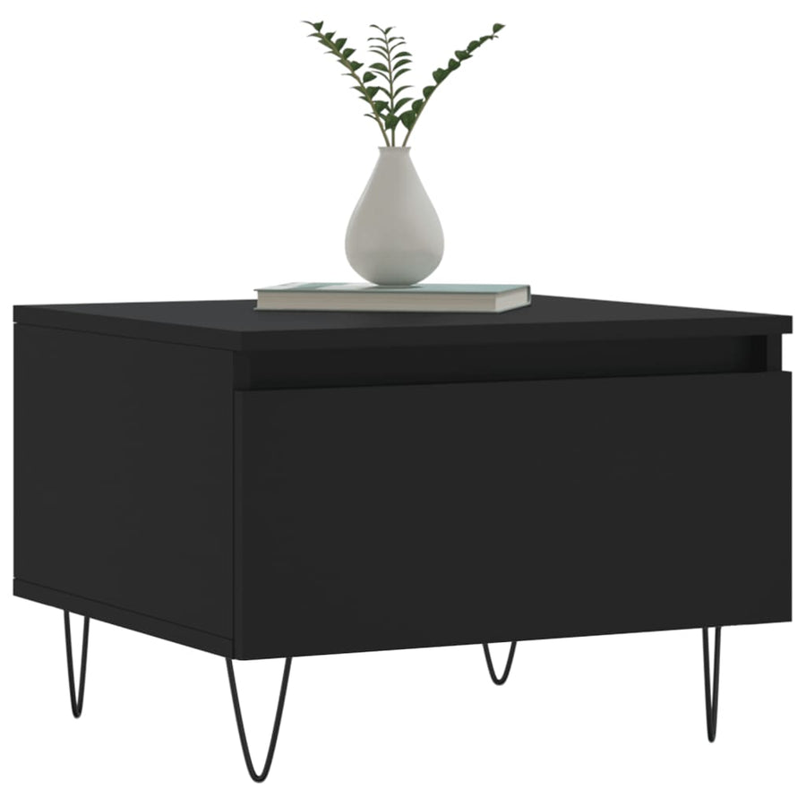Salontafels 50X46X35 Cm Bewerkt Hout 2 Zwart