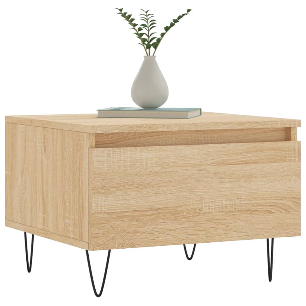 Salontafels 50X46X35 Cm Bewerkt Hout Kleurig 2 Sonoma eiken