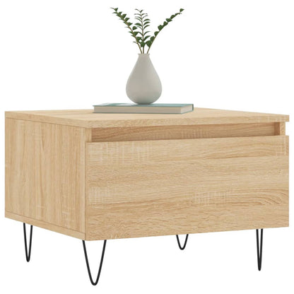 Salontafels 50X46X35 Cm Bewerkt Hout Kleurig 2 Sonoma eiken