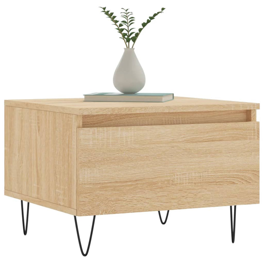 Salontafels 50X46X35 Cm Bewerkt Hout Kleurig 2 Sonoma eiken