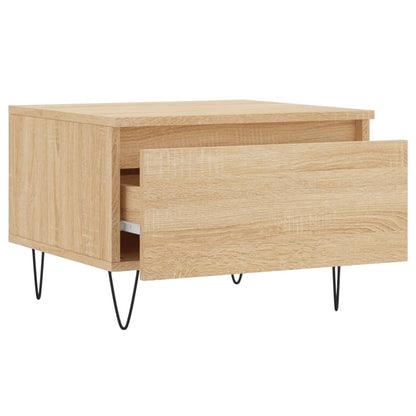Salontafels 50X46X35 Cm Bewerkt Hout Kleurig 2 Sonoma eiken