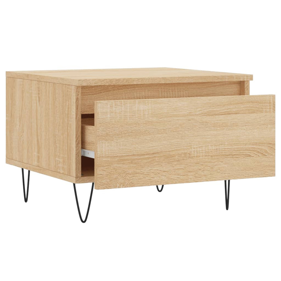 Salontafels 50X46X35 Cm Bewerkt Hout Kleurig 2 Sonoma eiken