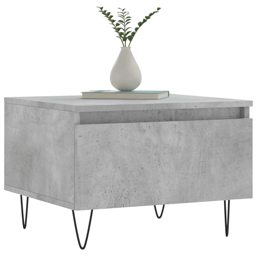 Salontafels 50X46X35 Cm Bewerkt Hout 2 Betongrijs