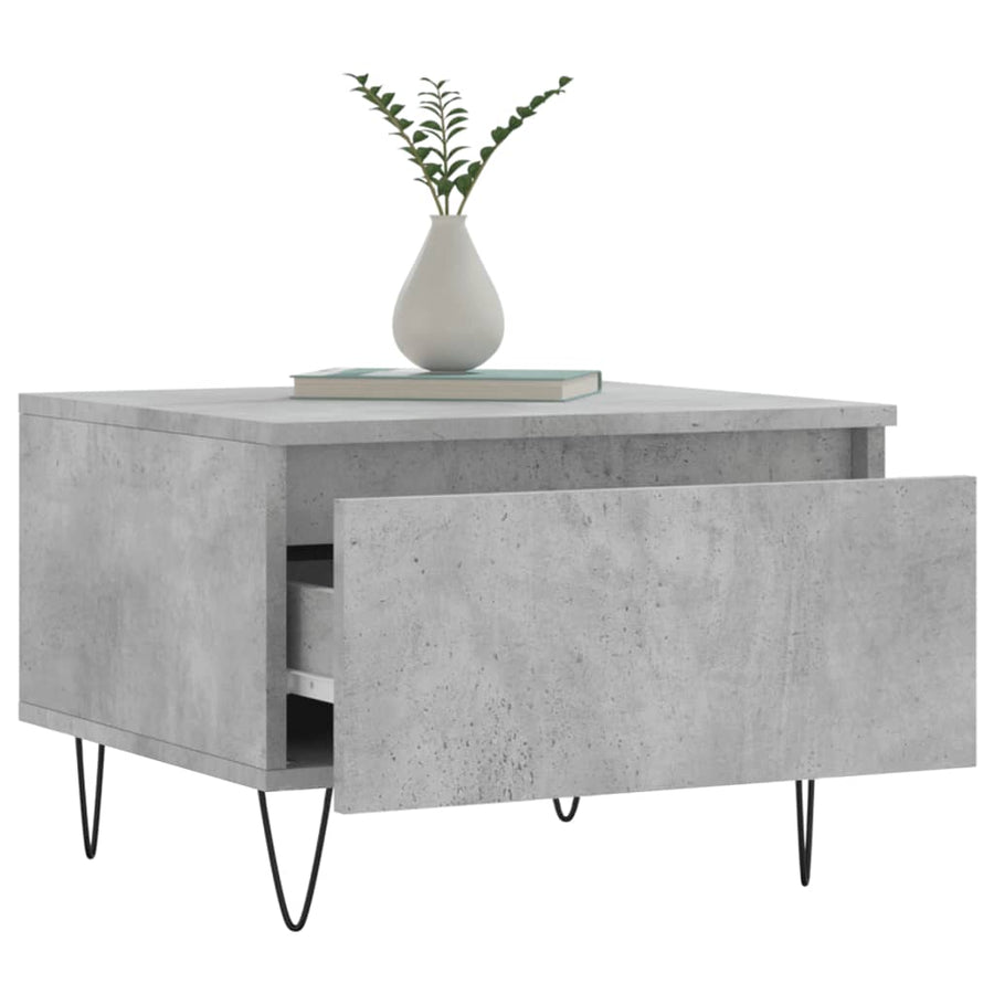 Salontafels 50X46X35 Cm Bewerkt Hout 2 Betongrijs