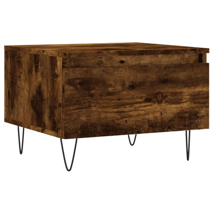 Salontafels 50X46X35 Cm Bewerkt Hout Kleurig 2 Gerookt eiken