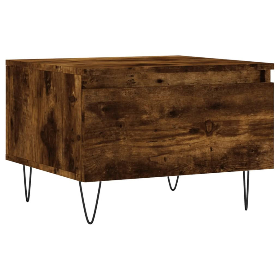 Salontafels 50X46X35 Cm Bewerkt Hout Kleurig 2 Gerookt eiken