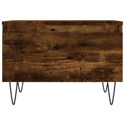 Salontafels 50X46X35 Cm Bewerkt Hout Kleurig 2 Gerookt eiken
