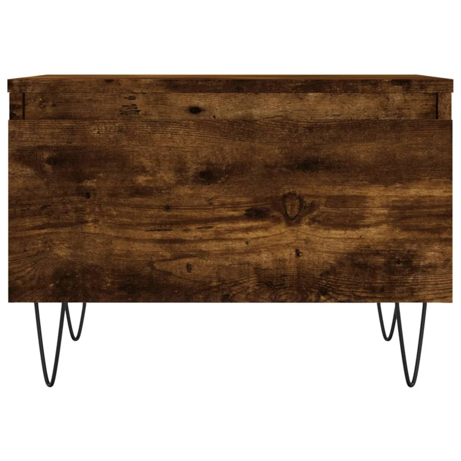 Salontafels 50X46X35 Cm Bewerkt Hout Kleurig 2 Gerookt eiken