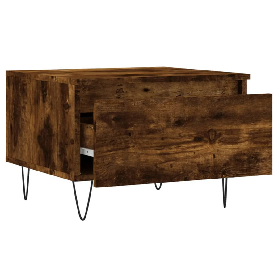 Salontafels 50X46X35 Cm Bewerkt Hout Kleurig 2 Gerookt eiken