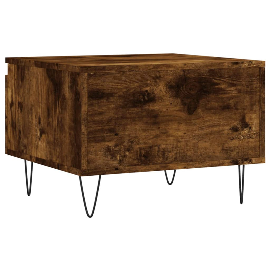 Salontafels 50X46X35 Cm Bewerkt Hout Kleurig 2 Gerookt eiken